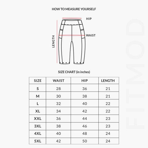 size-chart-biker-shorts-for-women-fitmod